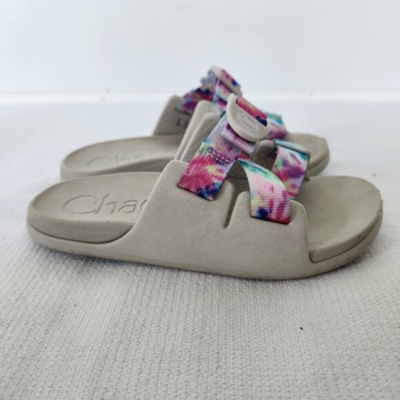 Chaco Girls Youth Size 1 Tie Dye Slide Sandals Chillos Slip On Sport Comfort  - - Picture 4 of 8